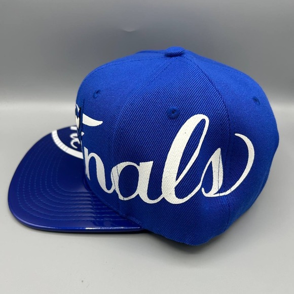 Chicago Bulls NBA Hat Men Blue The Finals Mitchell & Ness Snap Back Cap - Picture 4 of 10